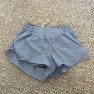 light blue hotty hot lululemon shorts 2.5